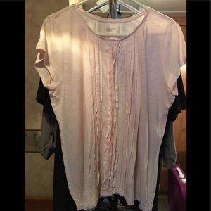 Loft peach-colored top sz L